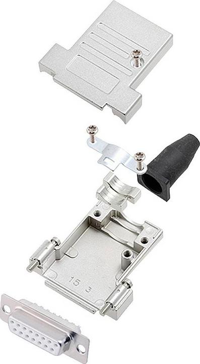Actual product image Encitech DTSL15-SJSRG-T-DMS-W-K 6355-8087-32 D-SUB socket connector set 180 ° Polz