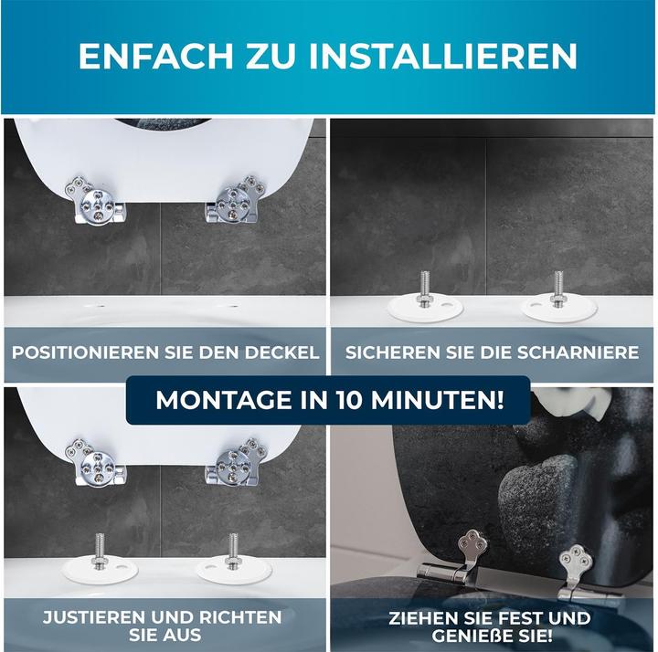 Produktbild Benkstein Toilettensitz MDF, Dunkelgrau