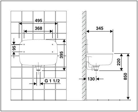 Produktbild Eisenberg Ausgussbecken SANIT 60001, 495x345mm (345 mm, 495 mm)