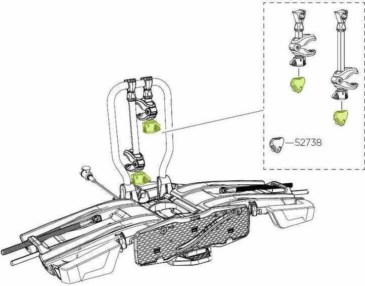 Actual product image Thule Acu Tight toggle without lock (Black)