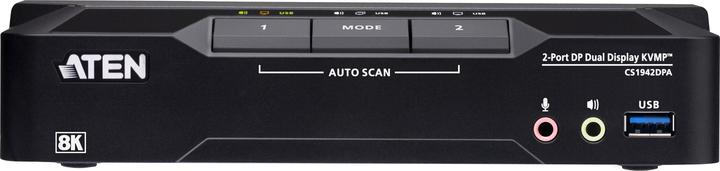 Actual product image Aten CS1942DPA KVMP-Switch 2-fach Dual-Display, DisplayPort, USB 3.0, 8K