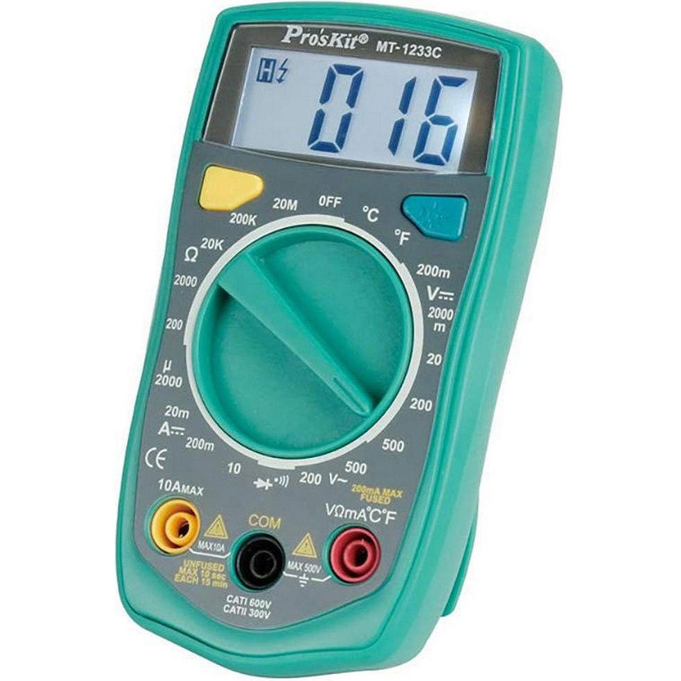 Pro'sKit, Multimetro, Multimetro digitale con test di temperatura (CAT II 300V, CAT II 600V)
