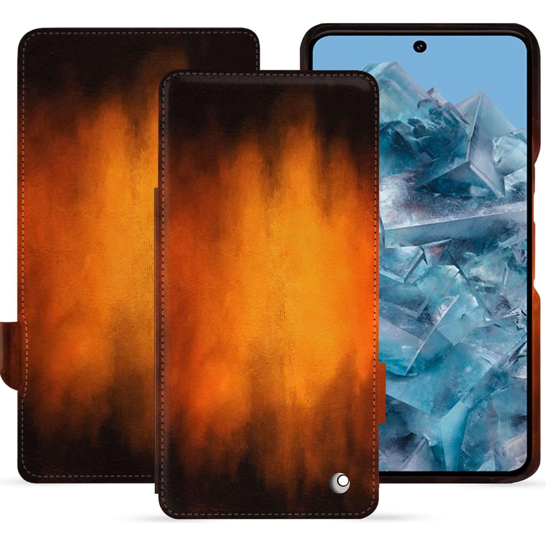 Thumbnail - Noreve Lederschutzhülle horizontal (Google Pixel 8 Pro), Smartphone Hülle, Violett