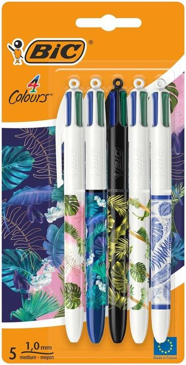 Bic 4 spalvų žinutė Botaninė lizdinė plokštelė (5szt) (Veelkleurig, 5 x)