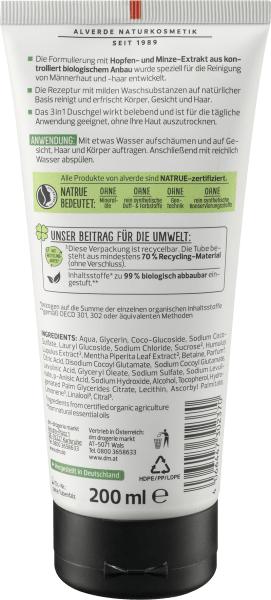 Image du produit dm alverde MEN Gel douche Active Nature 3 en 1 (200 ml)