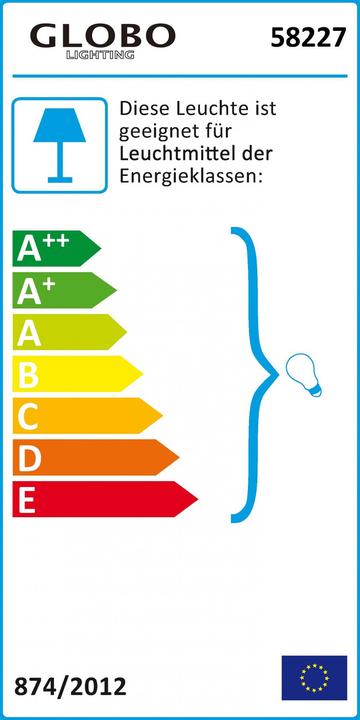 Energie-Label Globo Stehleuchte Newcastle (E27)