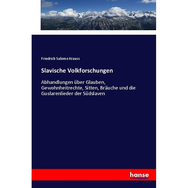Slavische Volkforschungen, Fachbücher von Friedrich Salomo Krauss
