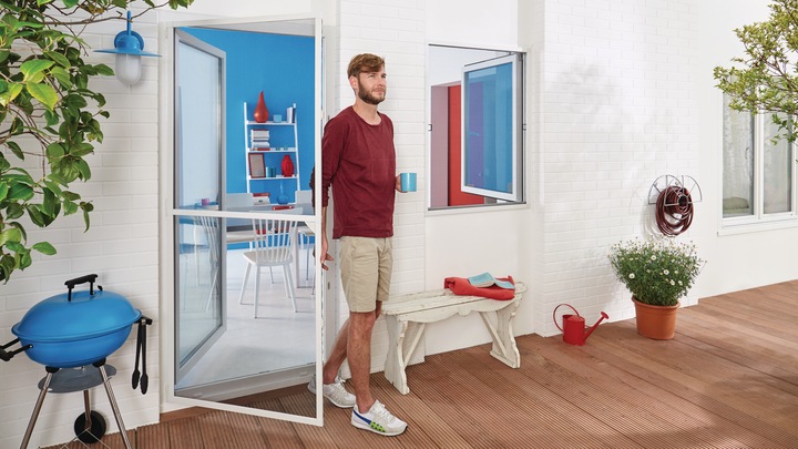 Actual product image tesa Insect screen Alu COMFORT for doors, insect screen (100 x 220 cm)
