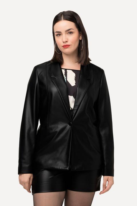 Actual product image Ulla Popken Faux Leather Blazer (48)