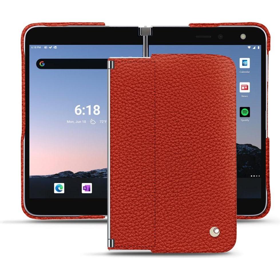Noreve Lederschutzhülle (Microsoft Surface Duo 2), Smartphone Hülle, Orange