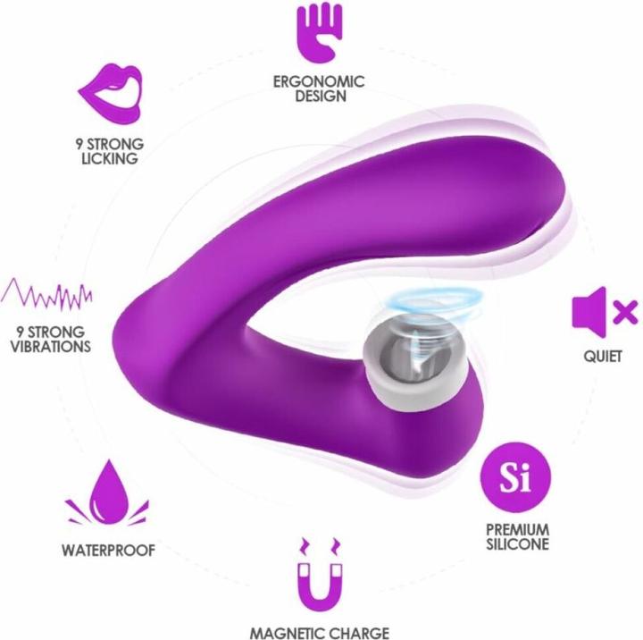 Produktbild Armony Secretkiss Leckt Vibrierenden Clit Und Vibrator, Gebogen Lila