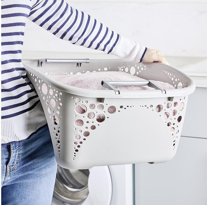 Produktbild Wäschekorb 40l stapelbar grau (40 l)