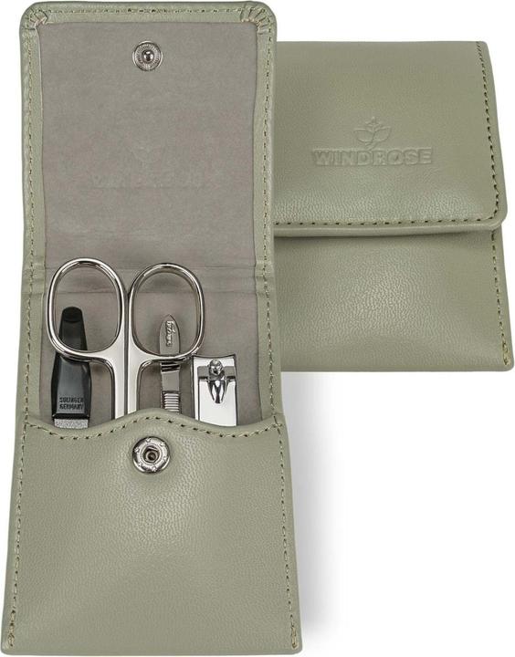 Produktbild Windrose 803682.14 - 4-teilig Maniküretui Merino Moda salbei
