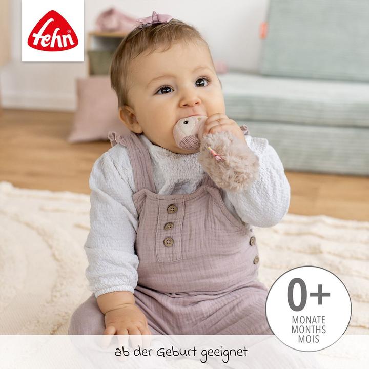 Actual product image Fehn Stabgreifling Flamingo, Material: Polyester, Plüsch, Alter