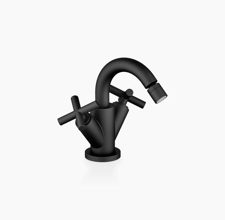 Dornbracht Tara bidet single-hole mixer, with pop-up waste, projection 124 mm, 24510892
