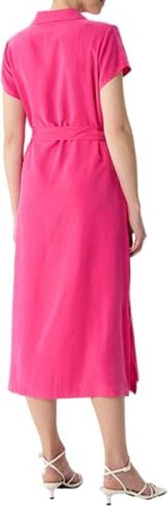Immagine prodotto Comma Kleid Kurzärmeliges Midikleid aus Viskosemix mit V-Ausschnitt (38)