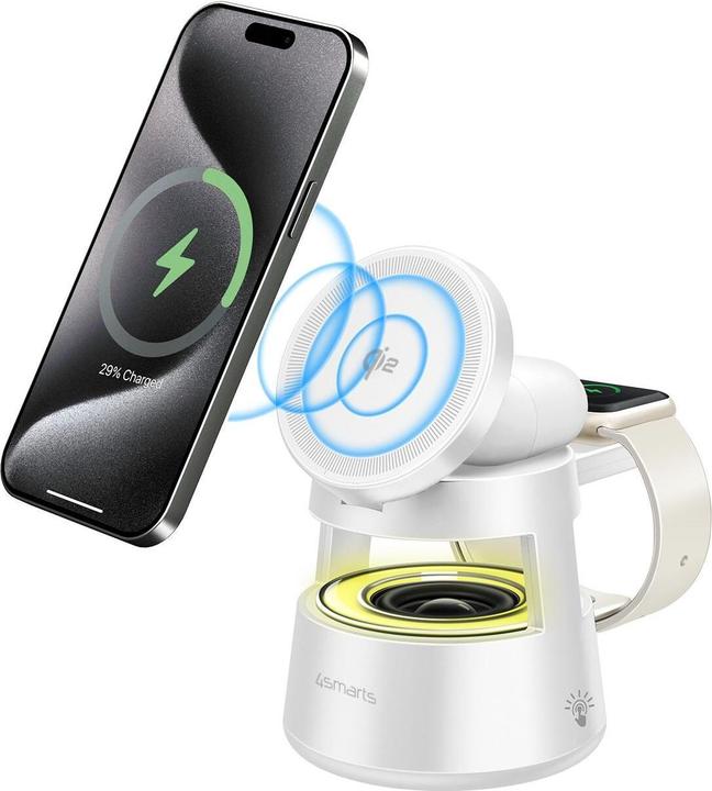 Actual product image 4smarts Wireless Charger Aura Sound, Induktion Ladestandard: Qi2 (15 W)