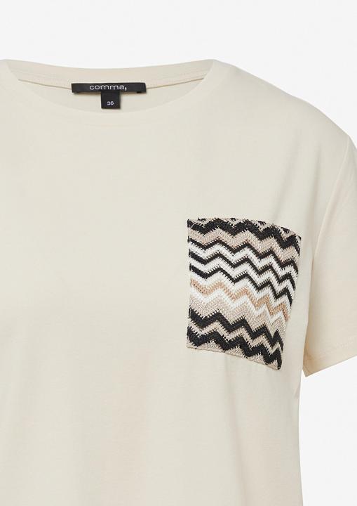 Produktbild Comma T-Shirt Jersey-T-Shirt mit Brusttasche (48)