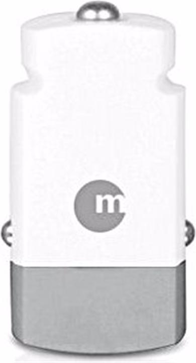 Actual product image Macally USB Car Charger 1.0A for iPhone & iPod Grey/White