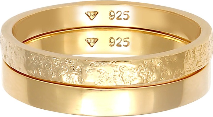 Actual product image Elli 2er Set Bandring (58, 925 Silver)