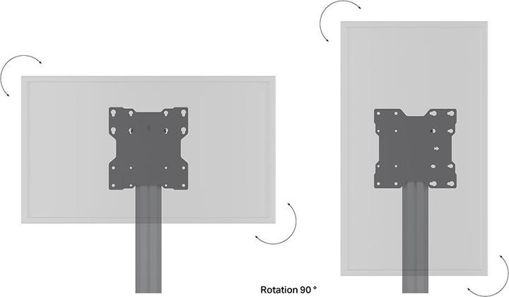 Image du produit Multibrackets Rehausse série Pro Colonne Tilt, métal, noir