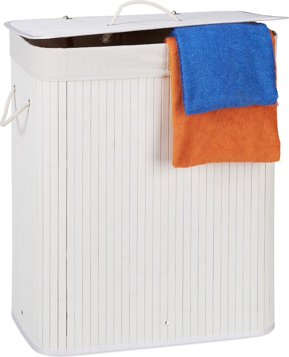 Image du produit Relaxdays Panier à linge, 2 compartiments (95 l)