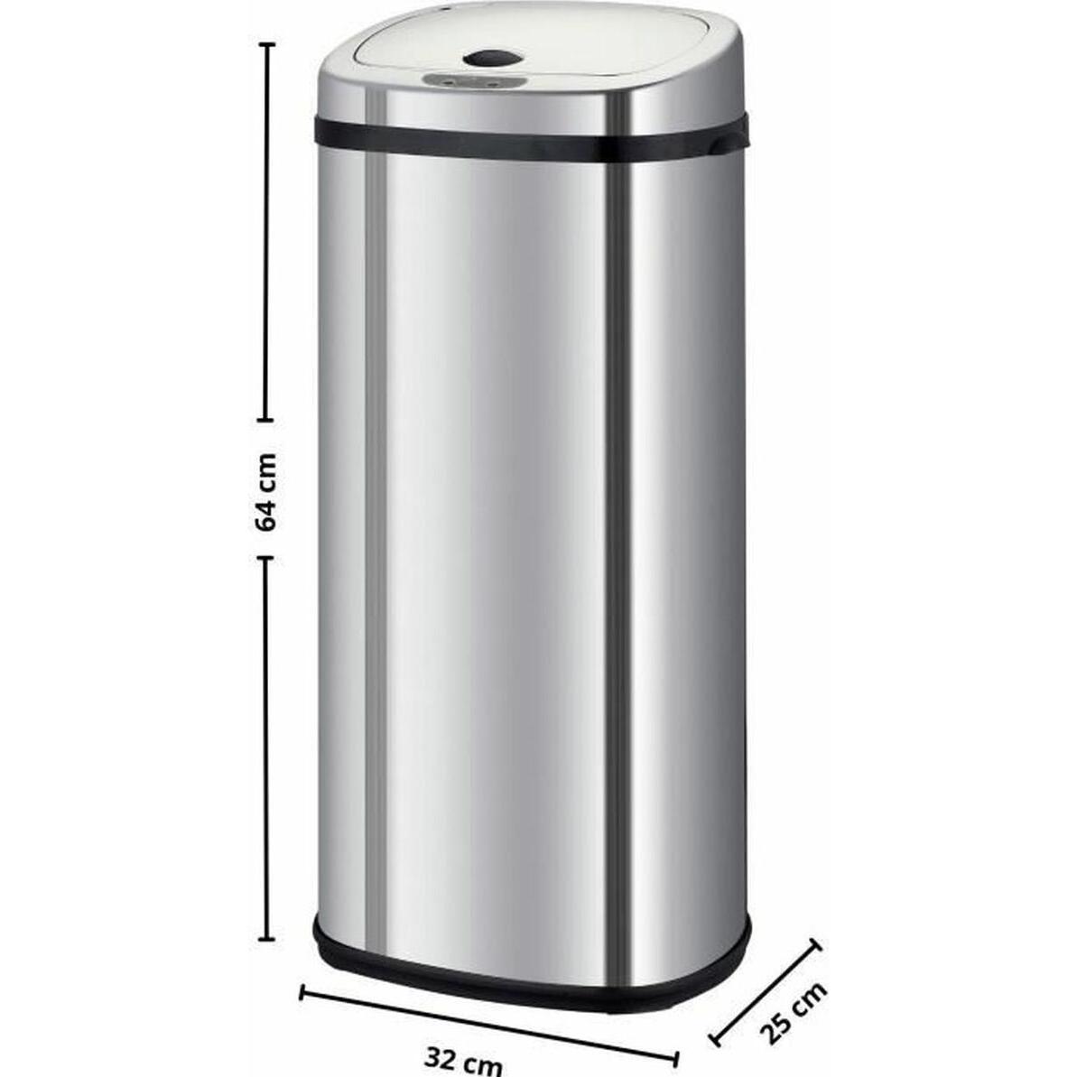 Batimex Mülltonne Metall, Pattumiera, Argento, Grigio