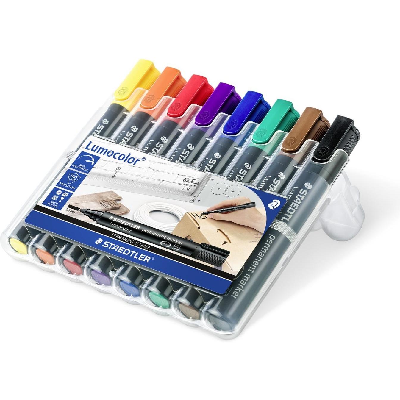 Thumbnail - Staedtler, Marker, 352 Marker Lumocolor Permanent (Mehrfarbig, 2 mm, 8 x)