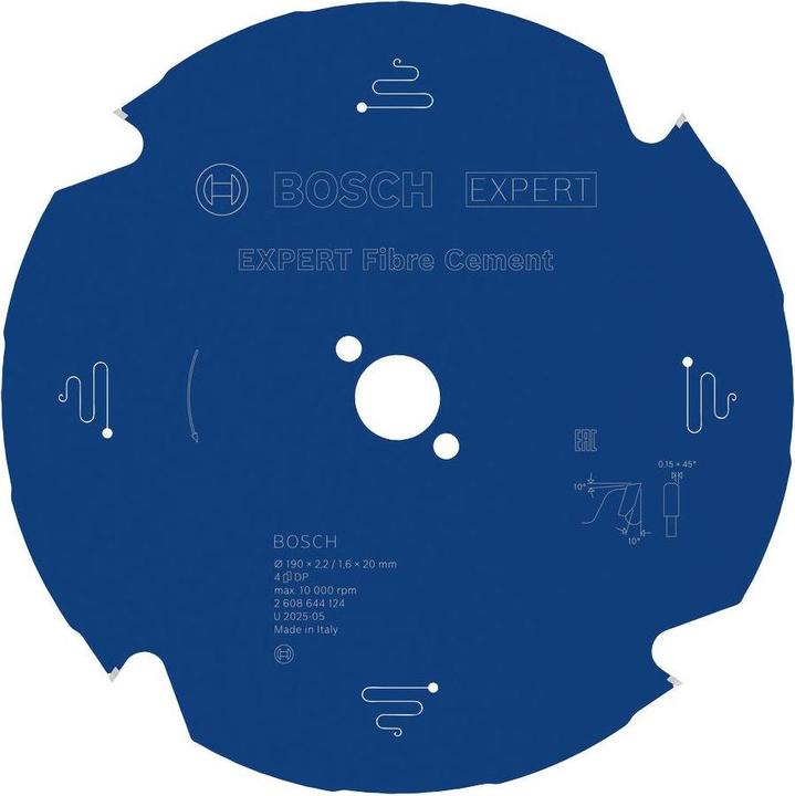 Produktbild Bosch Professional Zubehör Kreissägeblatt Expert für Fibre Cement, 190 x 20 x 2,2 mm, 4