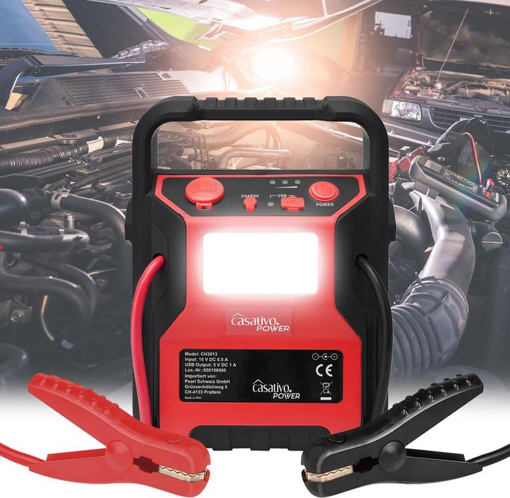 Produktbild Casativo 5in1 Starthilfe-Powerbank und Luftkompressor (600 A, 9000 mAh)