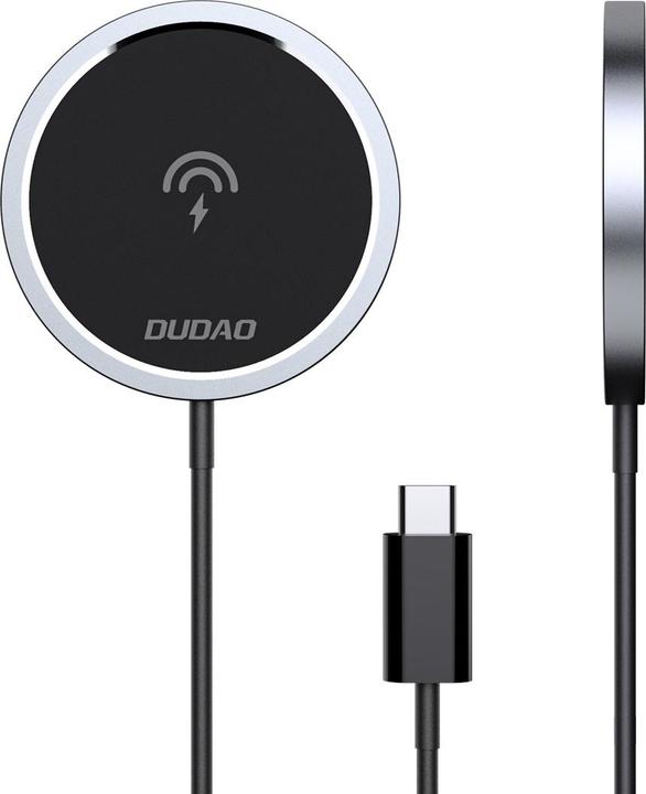 Produktbild Dudao Kit 15W Magnetic Wireless Charger Qi and 20W AC Charger (MagSafe Compatible) White (A12XS) (15 W)