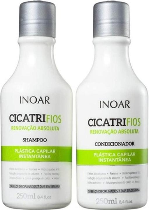 Produktbild Inoar Cicatrifios Shampoo and Conditioner Kit 250ml (250 ml, Flüssiges Shampoo)