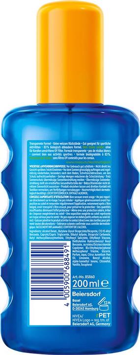 Image du produit NIVEA Protect & Dry Touch Sonnenspray LSF 50 (Spray solaire, SPF 50, 200 ml, 220 g)