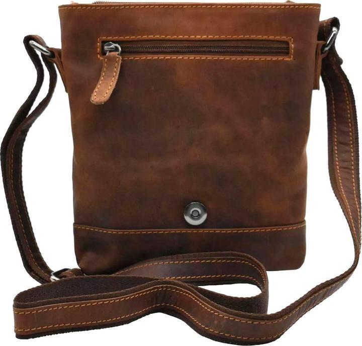 Actual product image Greenwood Herrentasche Echtleder 10 Zoll Rio Vintage Look Camel No.7