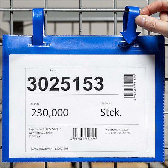 Image du produit kaiserkraft Pochettes d'étiquetage, VE 100 pcs. (A4, 100 pcs)