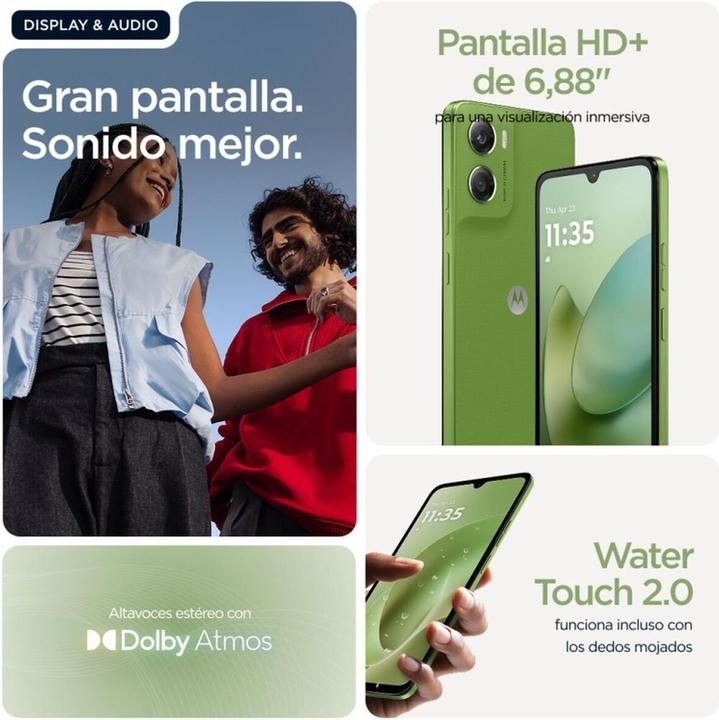 Actual product image Motorola G06 (256 GB, Green, Tendril, 6.88", Dual SIM, 4G)