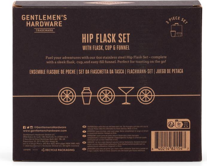 Produktbild Gentlemen's Hardware Hip Flask Set (117 ml)