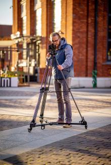 Actual product image Fotopro DV Series Dolly Fire Wheels (Plastic)