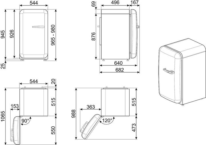 Immagine prodotto Smeg Stile retrò FAB10LBL5 (122 l)