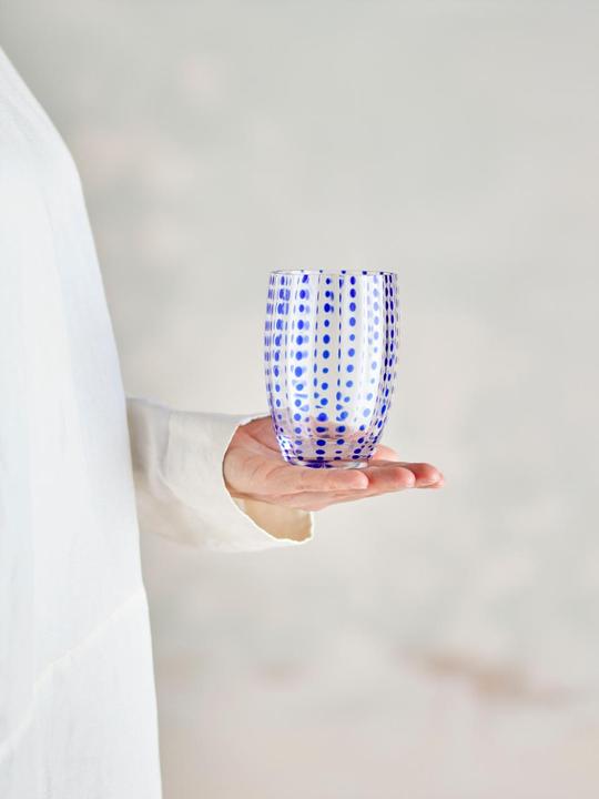 Actual product image Bloomingville - Brinley Drinking Glass - Blue (4x)