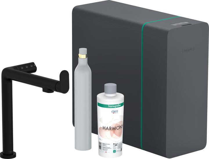 Produktbild hansgrohe SodaSystem 240 Aqittura M91 1 jet, Starter Set mattschwarz