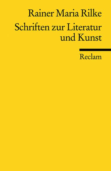 Produktbild Schriften zur Literatur und Kunst (Deutsch, Rainer Maria Rilke, 2009)