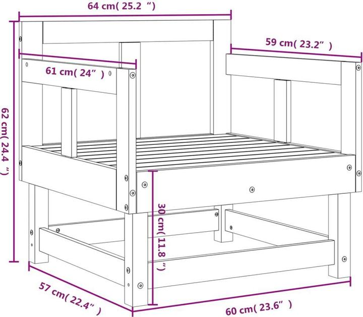 Produktbild vidaXL Gartenstuhl