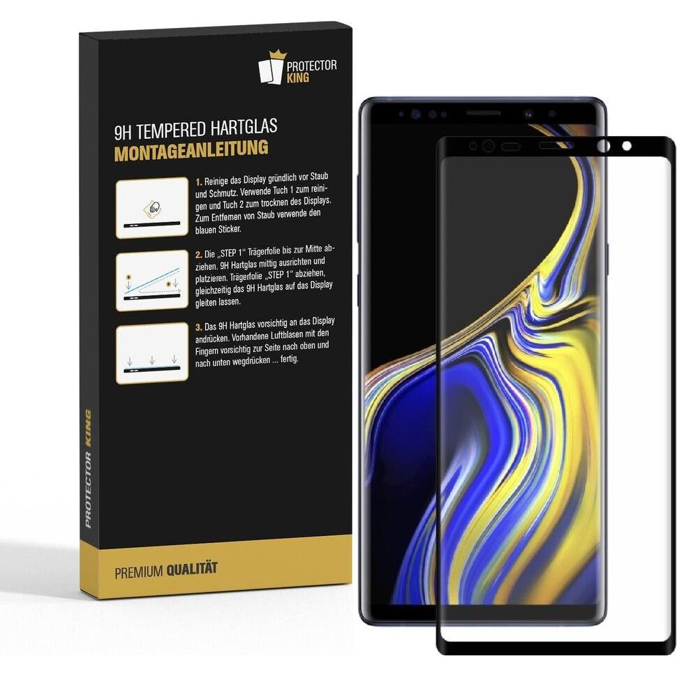 Thumbnail - Protectorking 2x echtes Tempered 9H Panzerhartglas 3D KLAR (2 Stück, Samsung Galaxy Note 9), Smartphone Schutzfolie