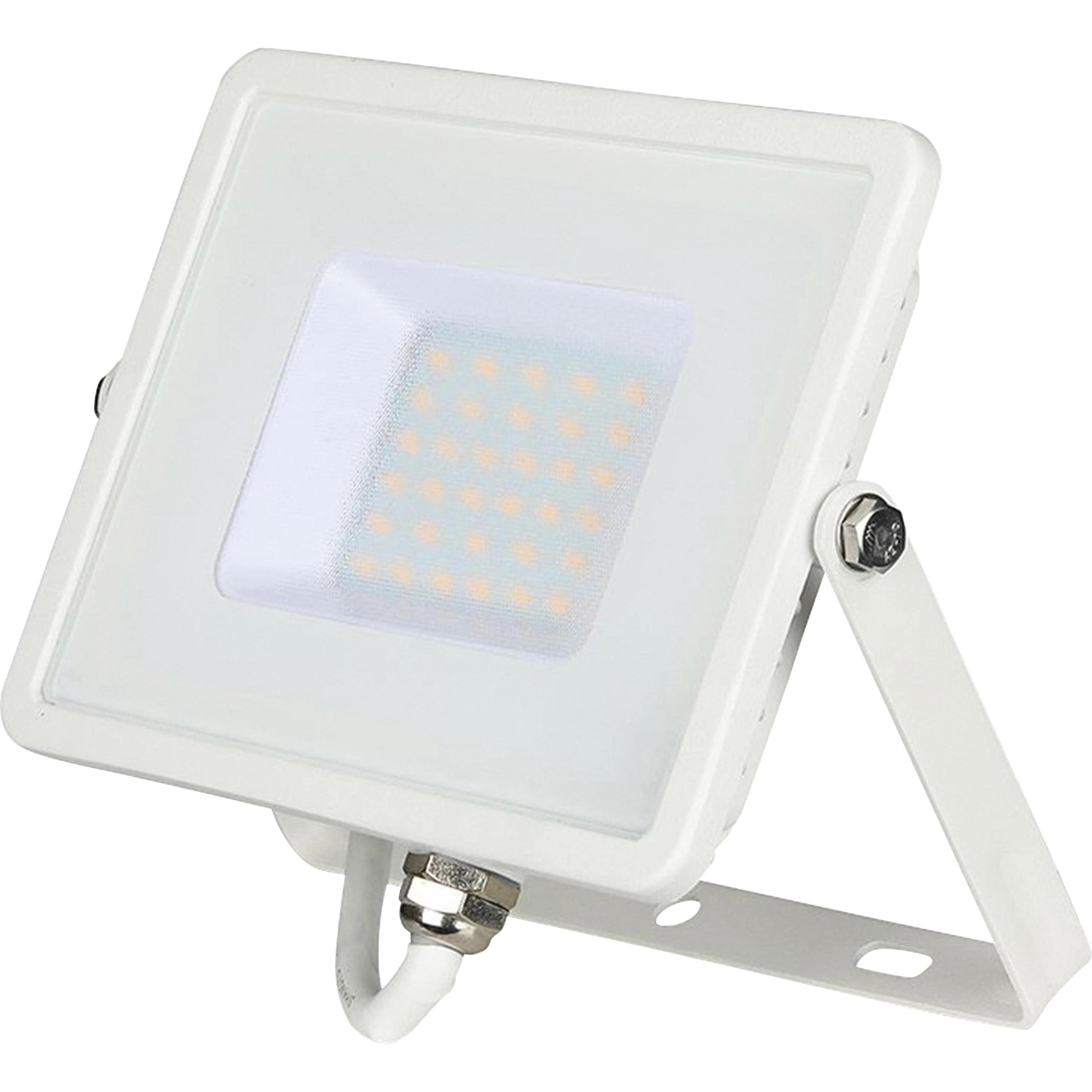 V-TAC, Fassadenbeleuchtung, VT30W 30W LED Flutlichter SMD SAMSUNG Chip G2 Weiss Gehäuse 4000K (2340 lm, IP65)