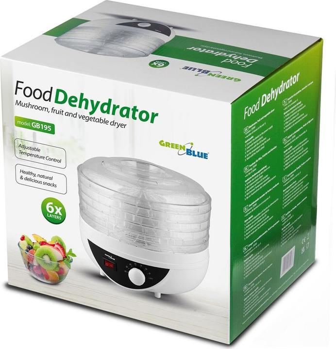 Produktbild Greenblue Suszarka do grzybów, warzyw i owoców, moc 250W - bardzo cicha, GB195