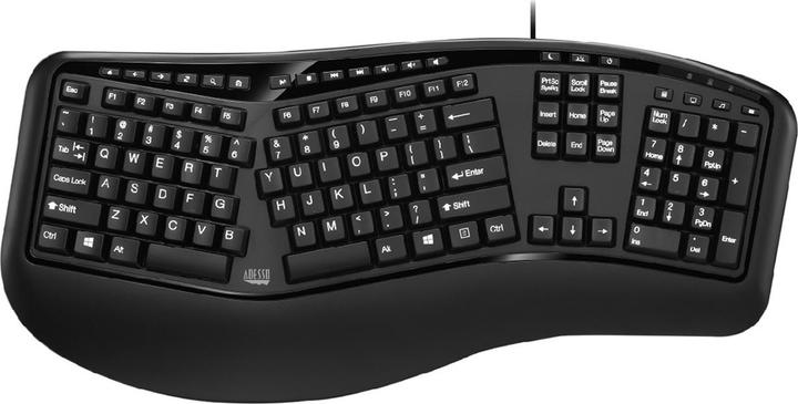 Produktbild Adesso AKB-150UB (Multimedia Contoured Ergonomic Keyboard) (Eng. Int., Kabelgebunden)