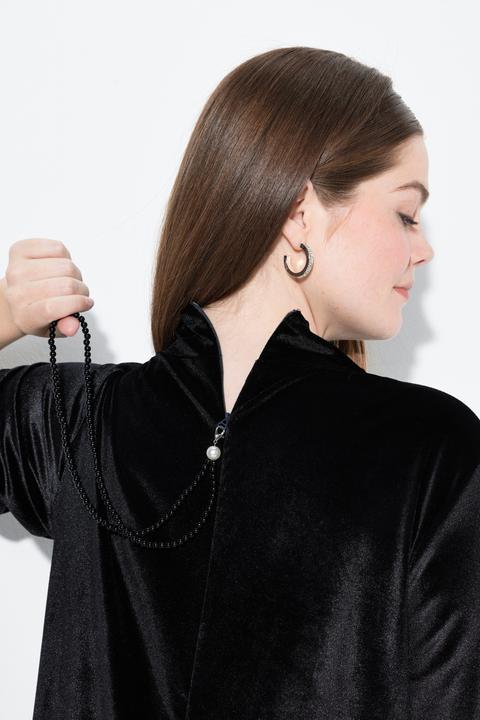 Immagine prodotto Ulla Popken Abito in velluto con collo alto e maniche a 3/4 (60)