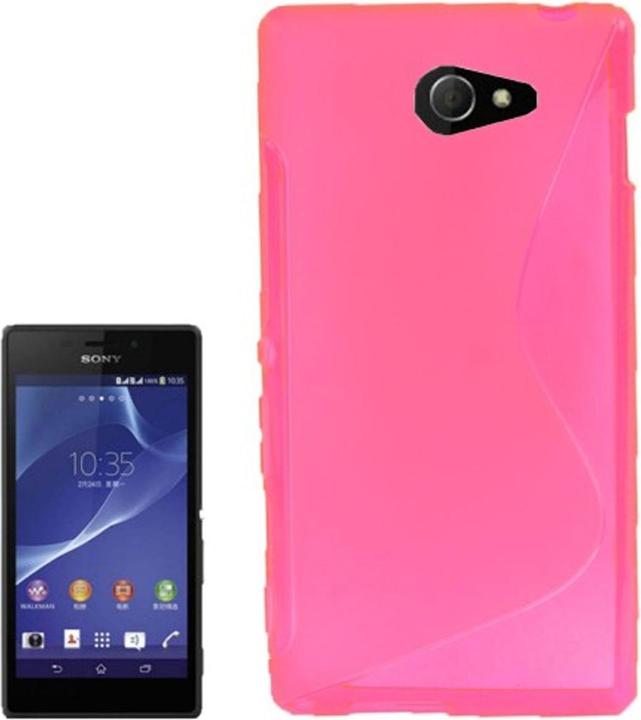 Produktbild König Design Handyhülle S Line TPU Tasche für Sony Xperia M2 S50h Pink (Sony Xperia M2)