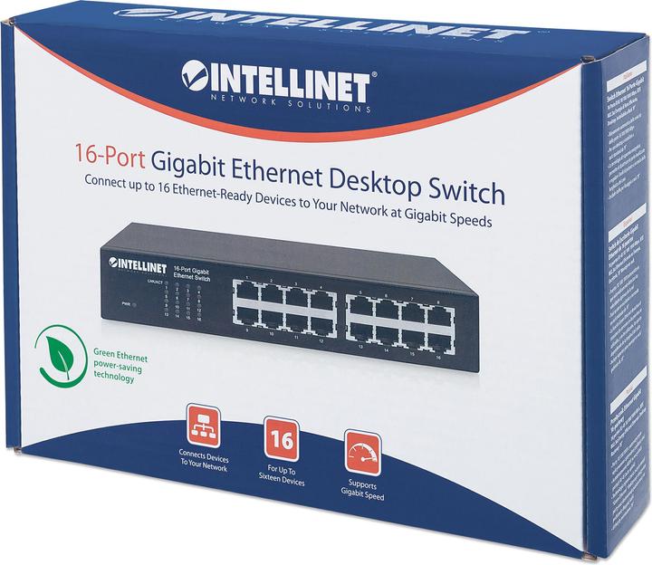 Actual product image Intellinet 16Port Gigabit Ethernet Switch (16 ports)
